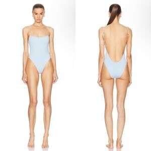 NWT‎ HAIGHT. Bethania One Piece Swimsuit in Celeste Blue Size Small